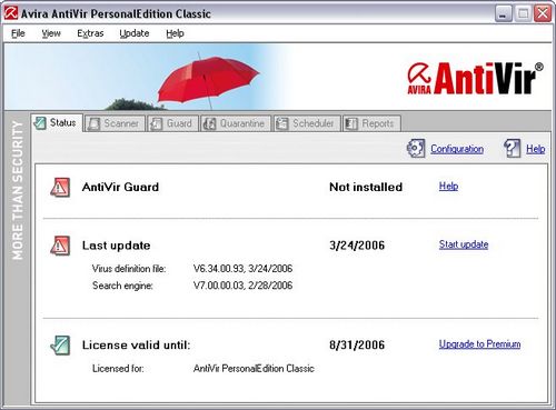Avira AntiVir Personal 9.0.0.418