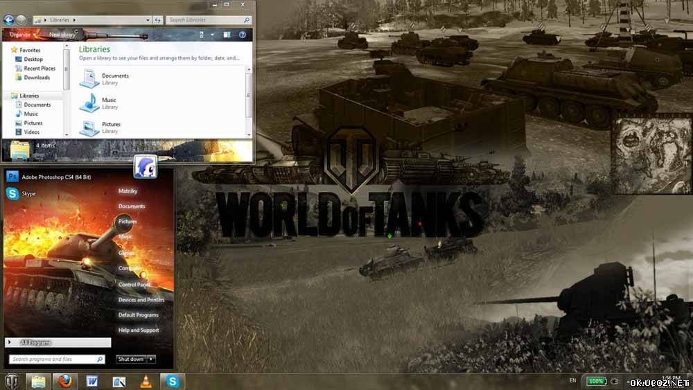 World of Tanks Тема для Windows 7